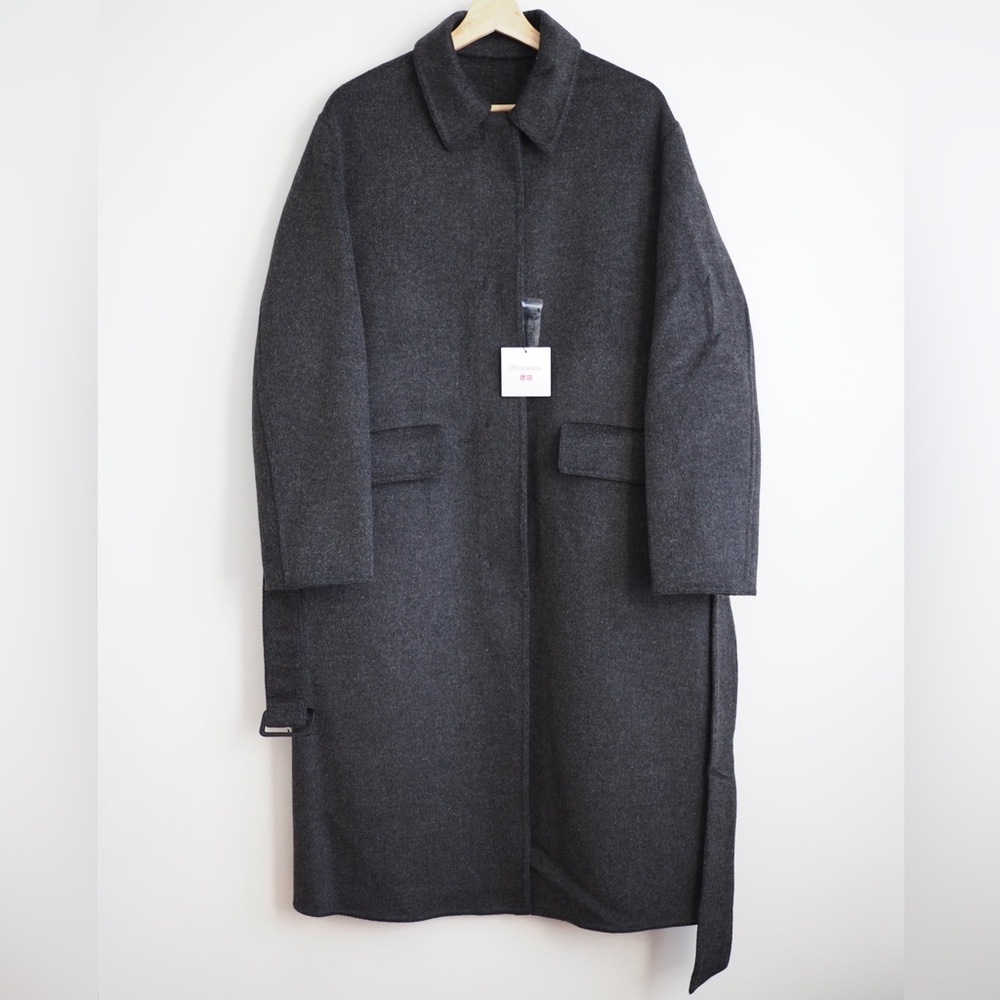 JW Anderson premium wool Uniqlo double face oversized coat